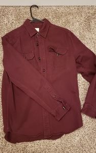AE thick shirt, dark red